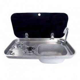 TEKNE, YAT, KARAVAN, OCAK FSM-3453 KOMBİNASYONLU ÇİFT GÖZLÜ OVAL OCAK + EVYE