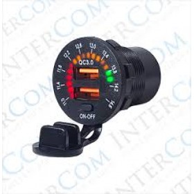 IC-266D-5 PANO TİP AKÜ GÖSTERGELİ 2'Lİ USB 3.0